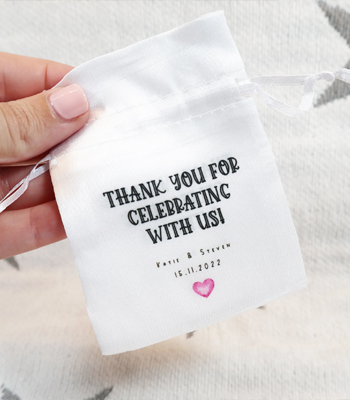 Luxury Fabric Wedding Favour Bag Image 2