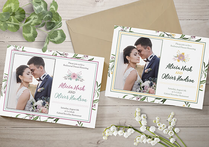 Elegant wedding invitation 1